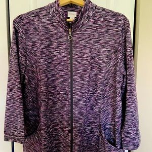 NEW Chico’s Activewear Jacket Purple Size 3
